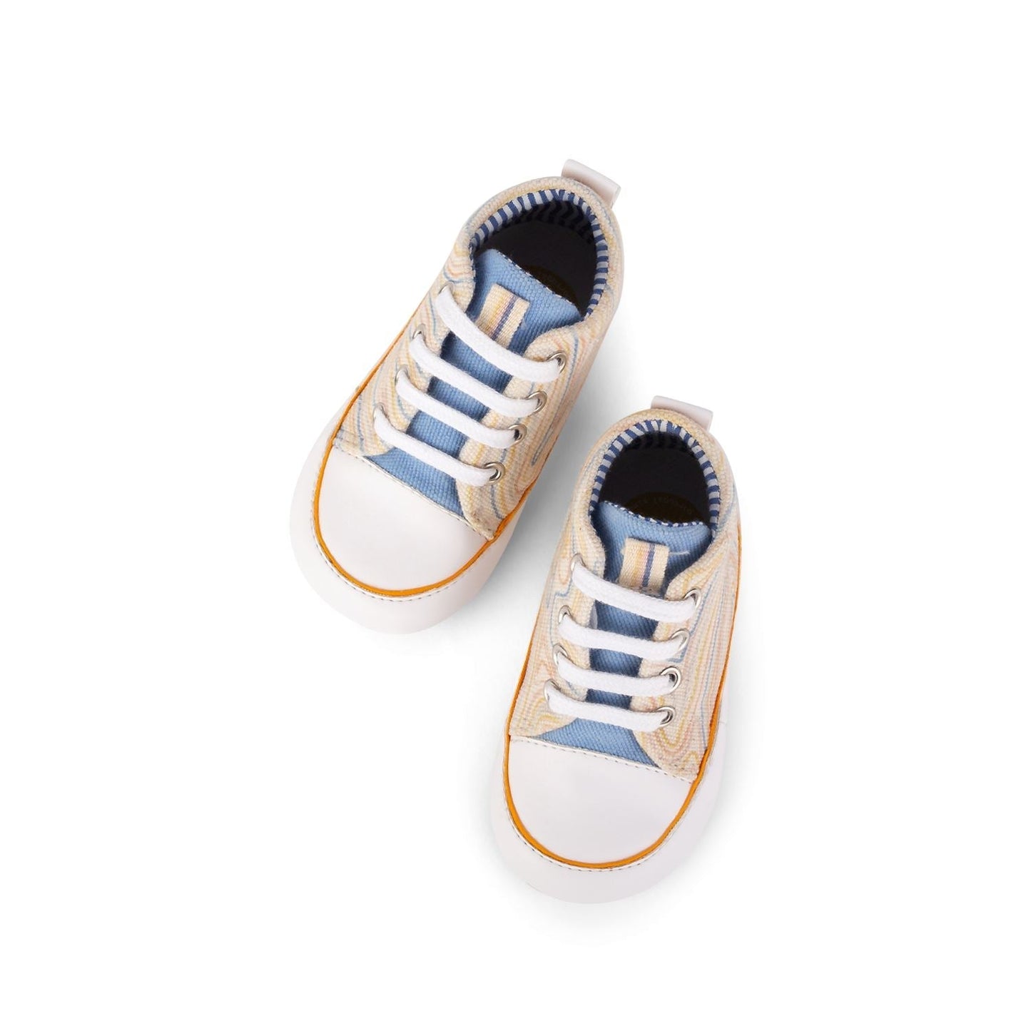 Cream/Blue Eco sneaker Booties Shoes & Booties Dulis Shoes 