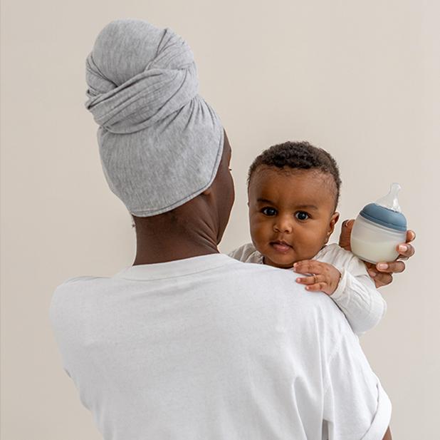Blue/Grey Baby Bottle - 150 ml Baby feeding Élhée 