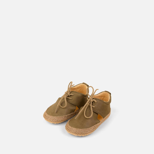Green Lace-up Sandals Shoes & Booties Dulis Shoes 