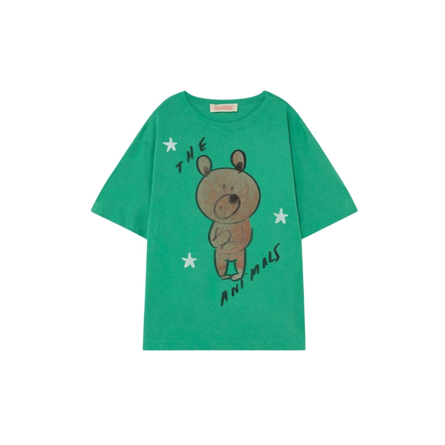 Rooster oversize kids+ t-shirt green Bear Tops The Animals Observatory 