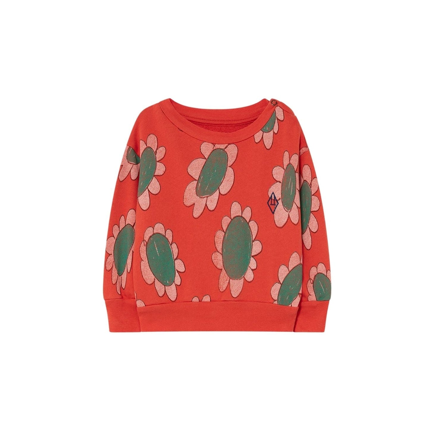 Bear baby sweatshirt red flowers Sweatshirts The Animals Observatory 