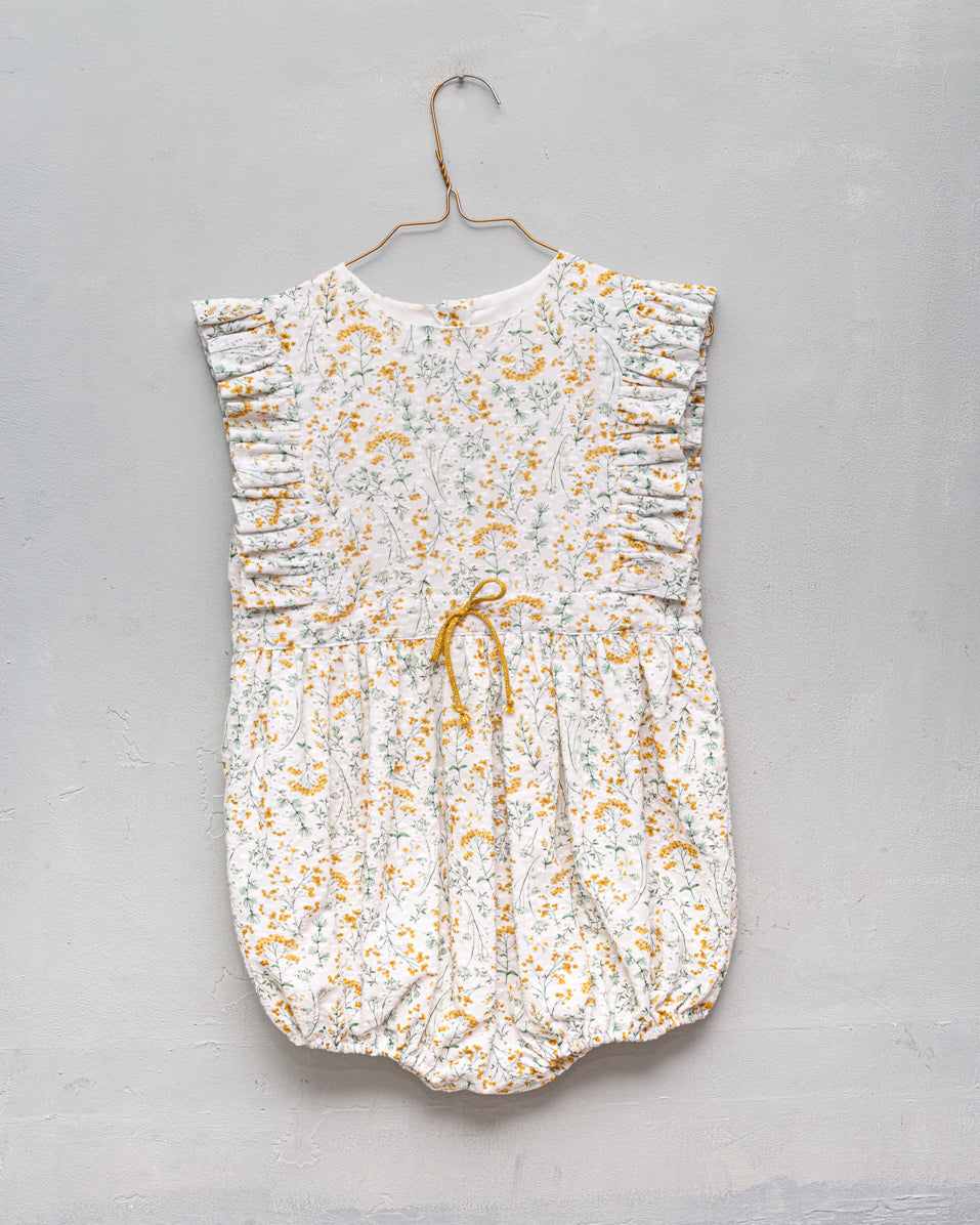 Hunter Romper Mimosa Print Baby Grows Cosmosophie 
