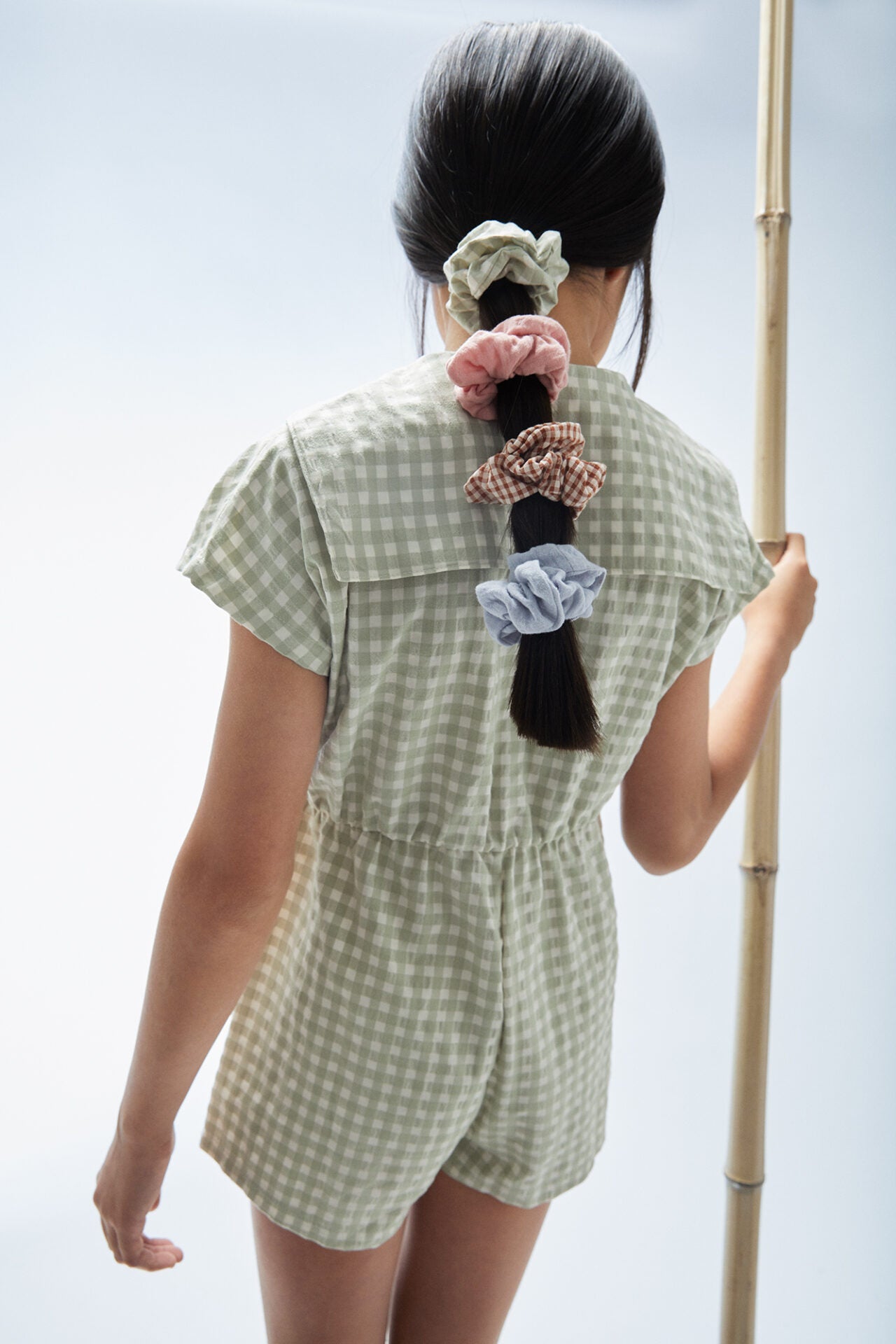 Beebe Overall Tea Green Checks Jumpsuits Jellymade 