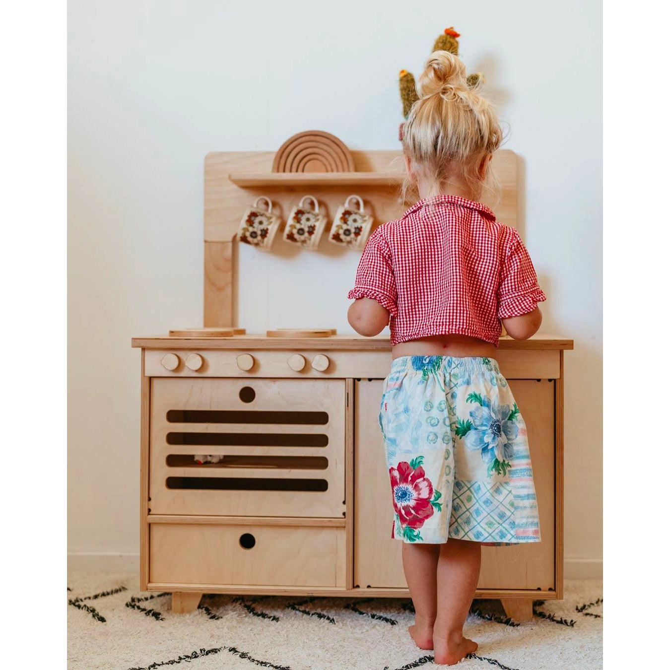 Montessori Wooden Play Kitchen Kids Room Furniture Midmini 