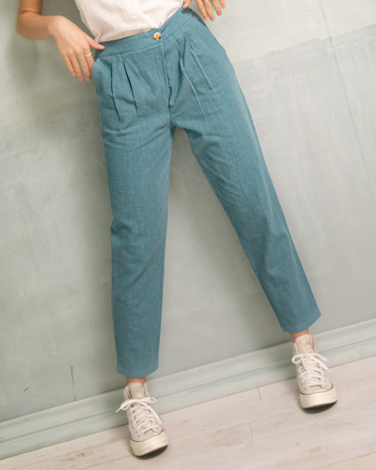 Leo Womens Trousers Blue Ocean Womenswear Cosmosophie 
