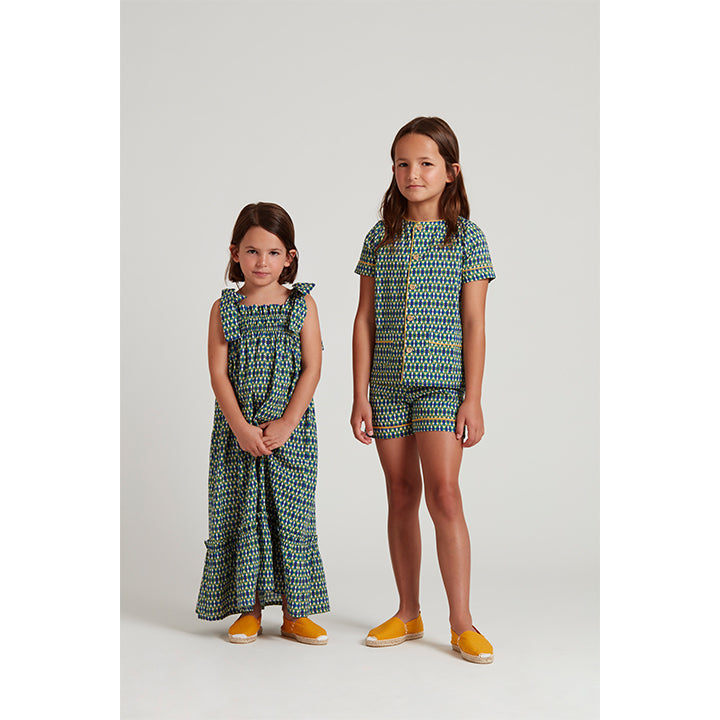 Nightdress Geo Blue