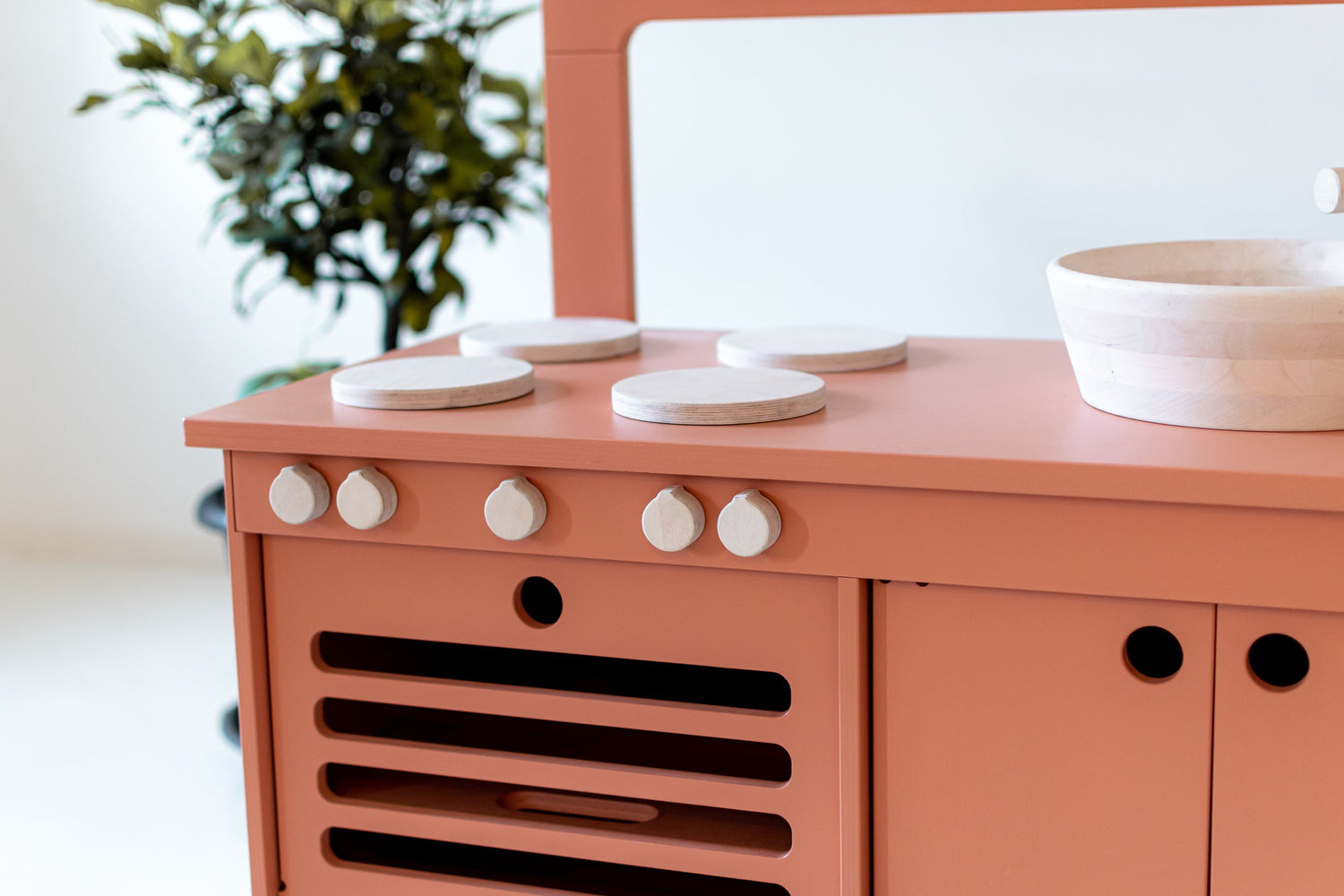 Wooden Play Kitchen - Dusty Pink Kids Room Furniture Midmini 