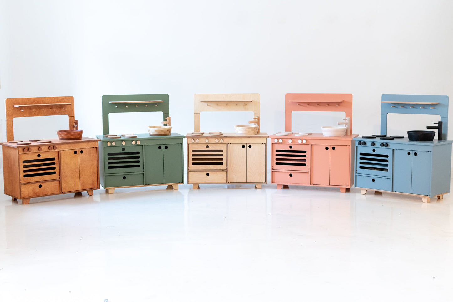 Dusty Green Wooden Play Kitchen Kids Room Furniture Midmini 