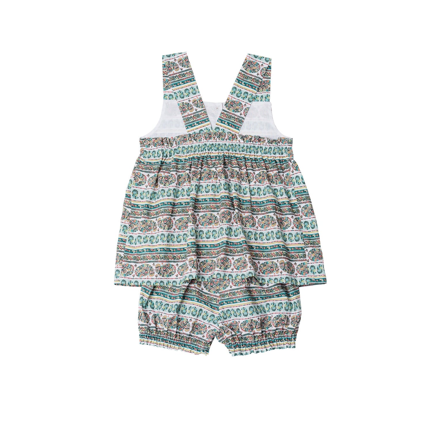 Pyjama Cat Green Ethnic Nightwear BabyChi 