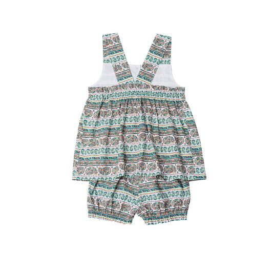 Pyjama Cat Green Ethnic Nightwear BabyChi 