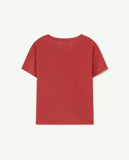Rooster kids+ t-shirt maroon animal air Tops The Animals Observatory 