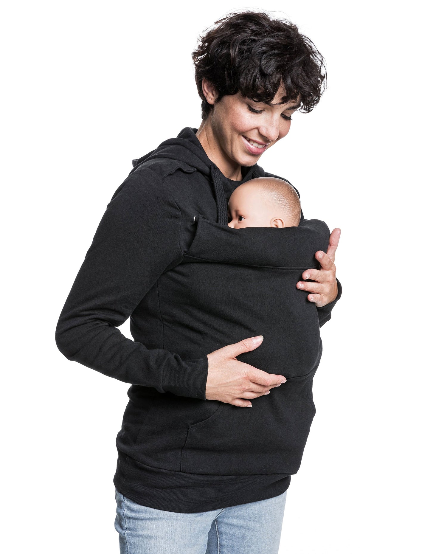 Baby carrier sweatshirt | Mama Plays | Black Carriers Mama Hangs 