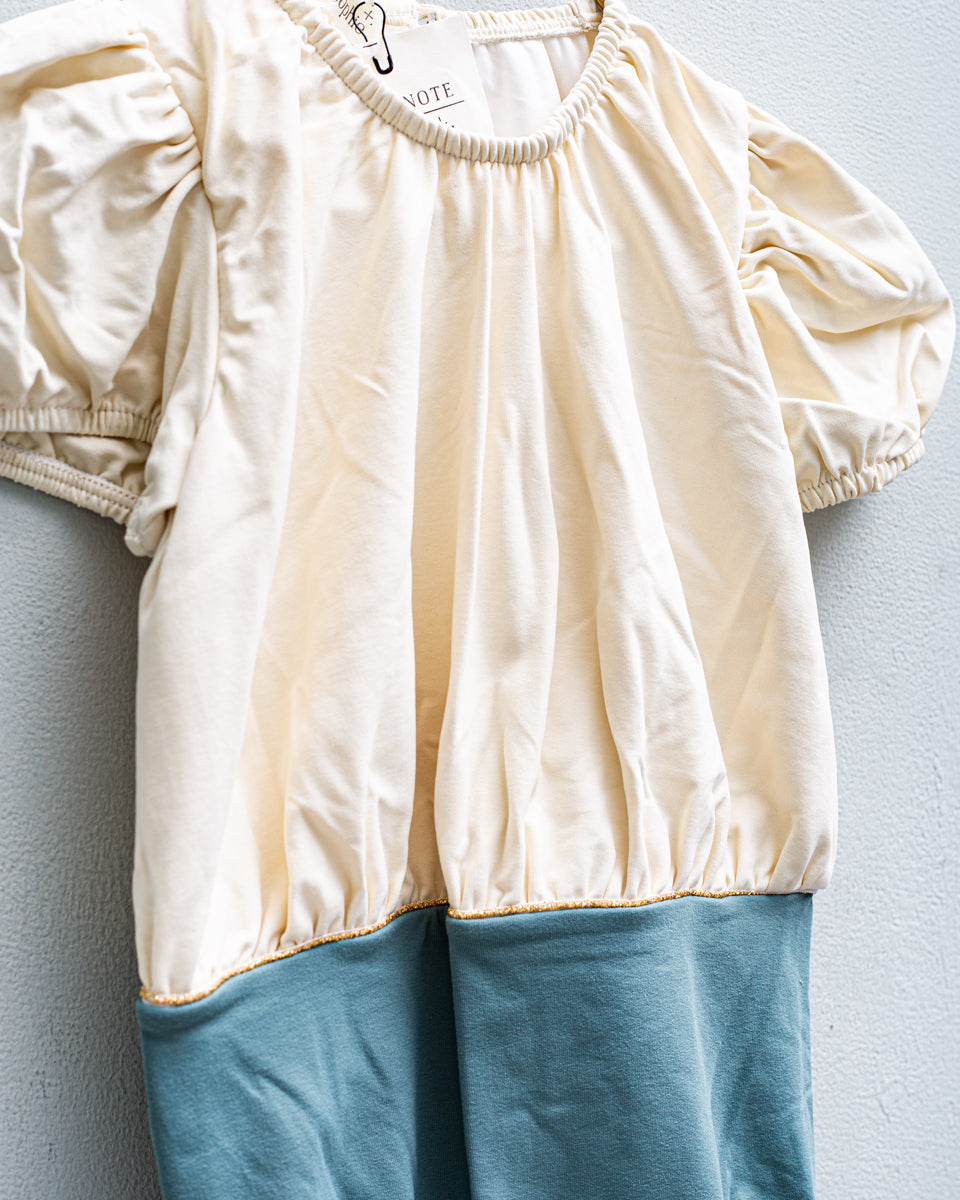 Tee Swimsuit Ivory Green Swimwear Cosmosophie 