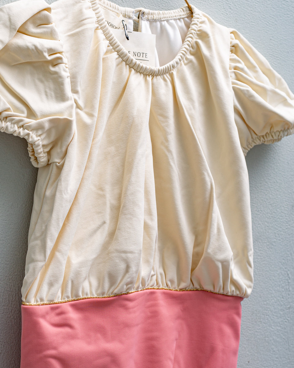 Tee Swimsuit Ivory Dust Pink Swimwear Cosmosophie 