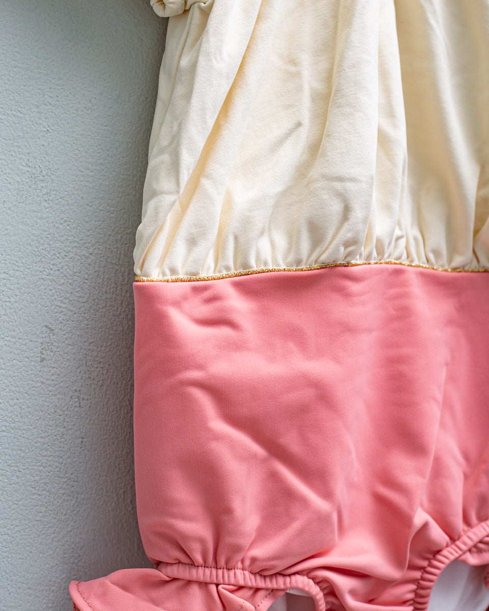 Tee Swimsuit Ivory Dust Pink Swimwear Cosmosophie 