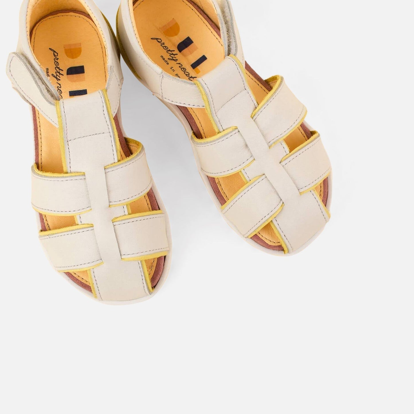 White Velcro Strap Sandals Shoes Dulis Shoes 